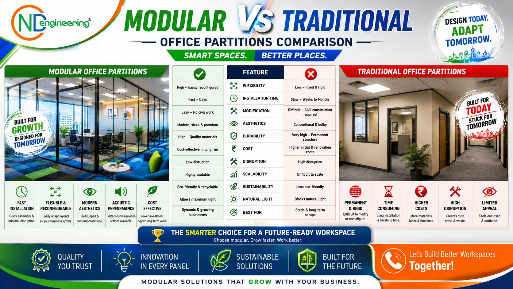 Traditional Partition Comparison Visual