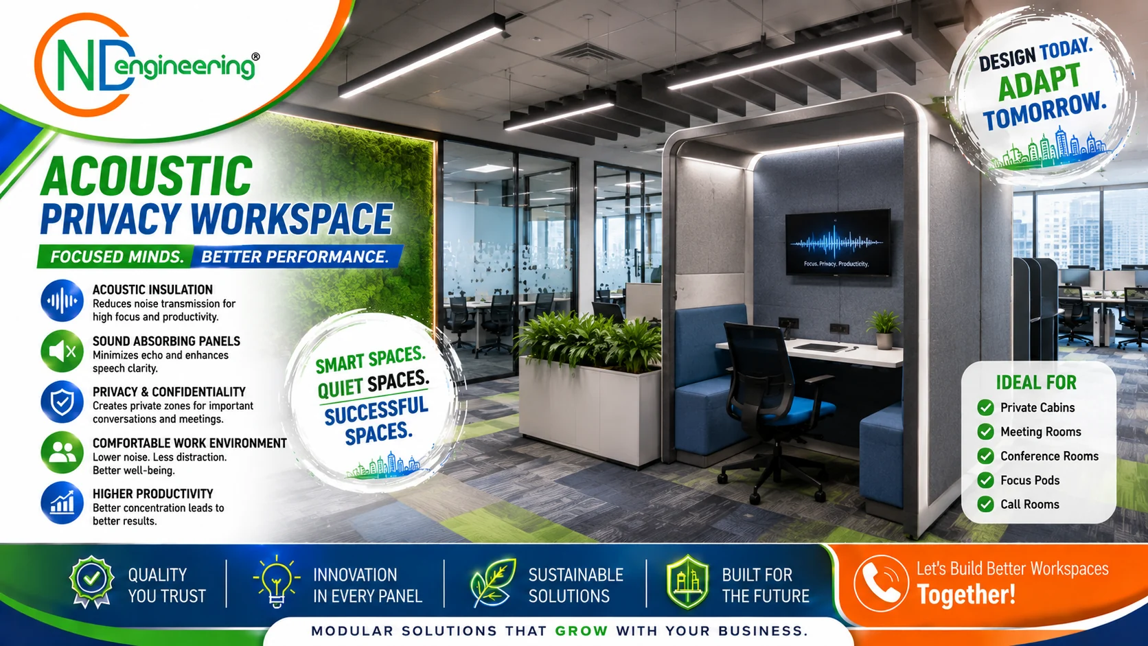 Acoustic Privacy Workspace Visual