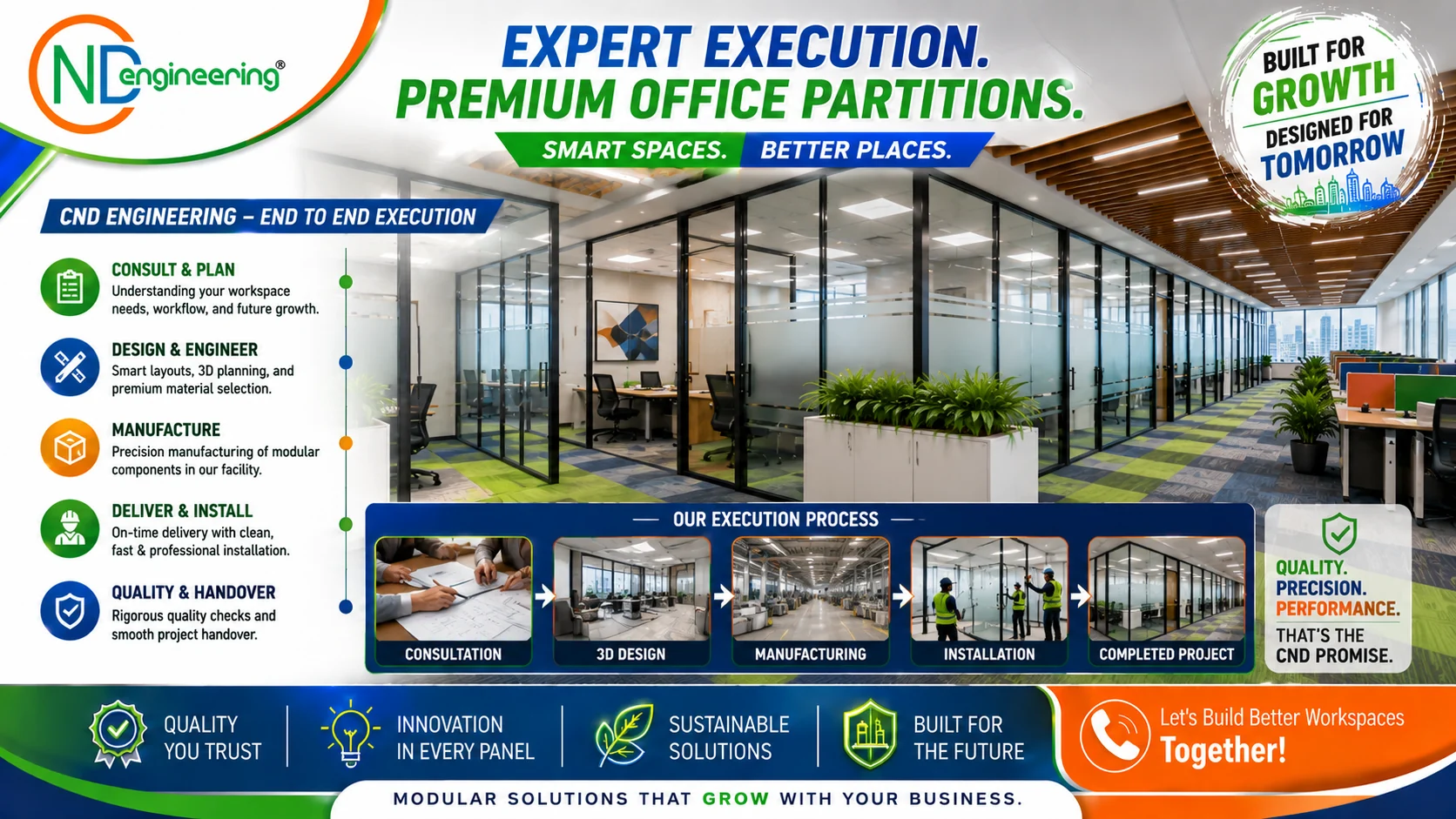 CND Engineering Office Partition Execution Visual