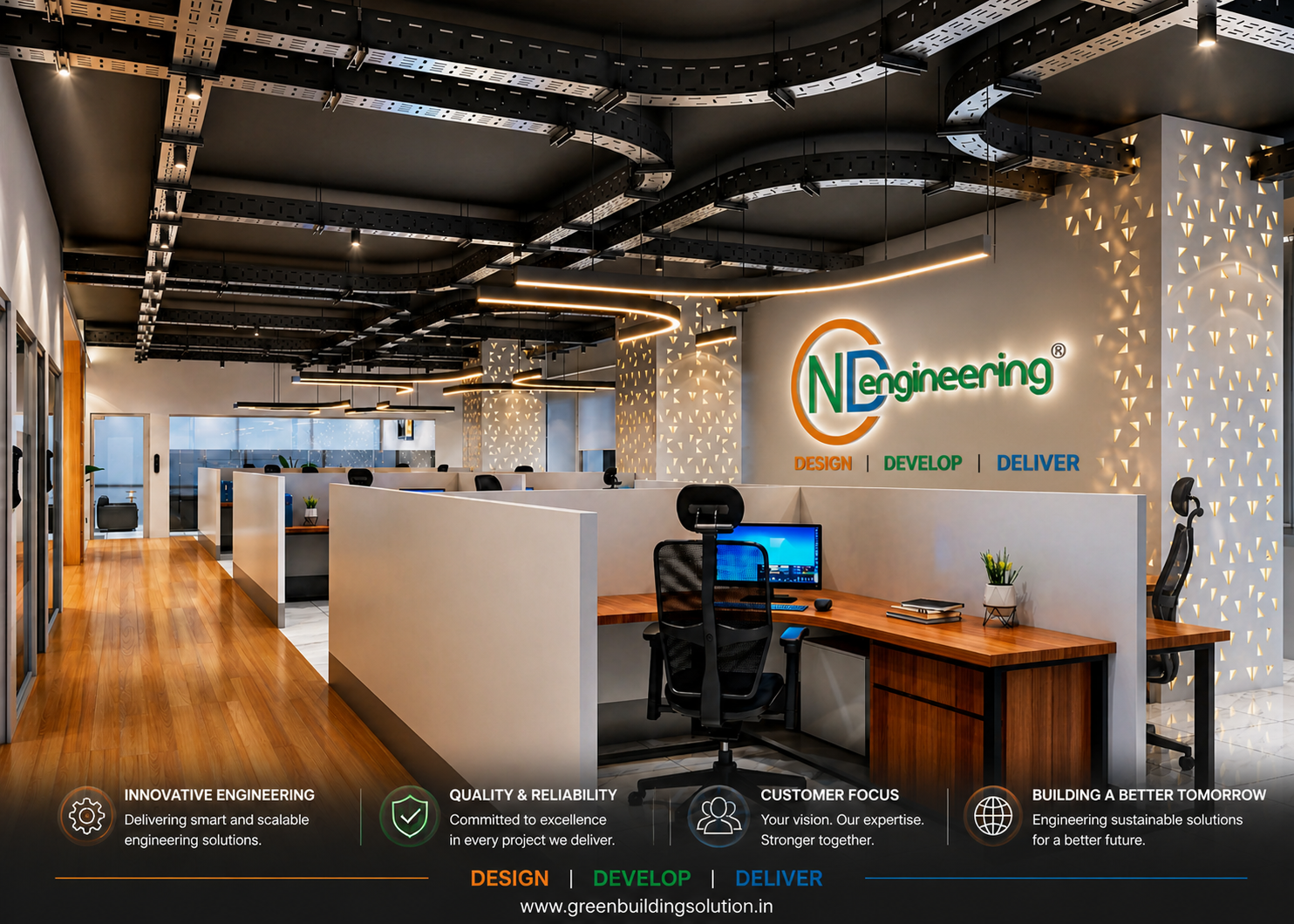 Office interior design in Kolkata by CND Engineering